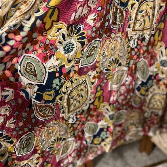 Umgee Tiered Floral Paisley Midi Dress - Picture 4 of 9